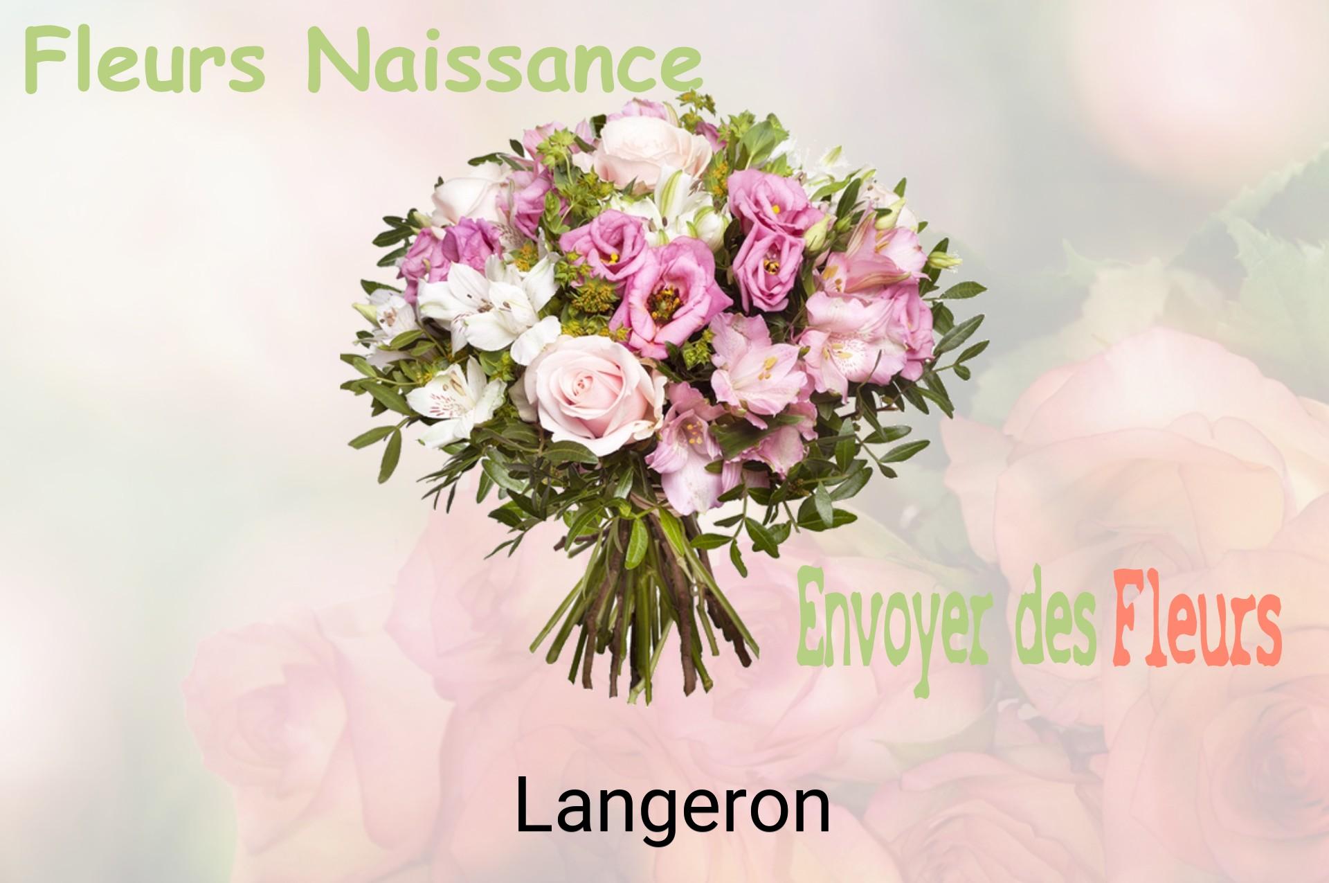 Bouquet de fleurs de naissance livré à Langeron